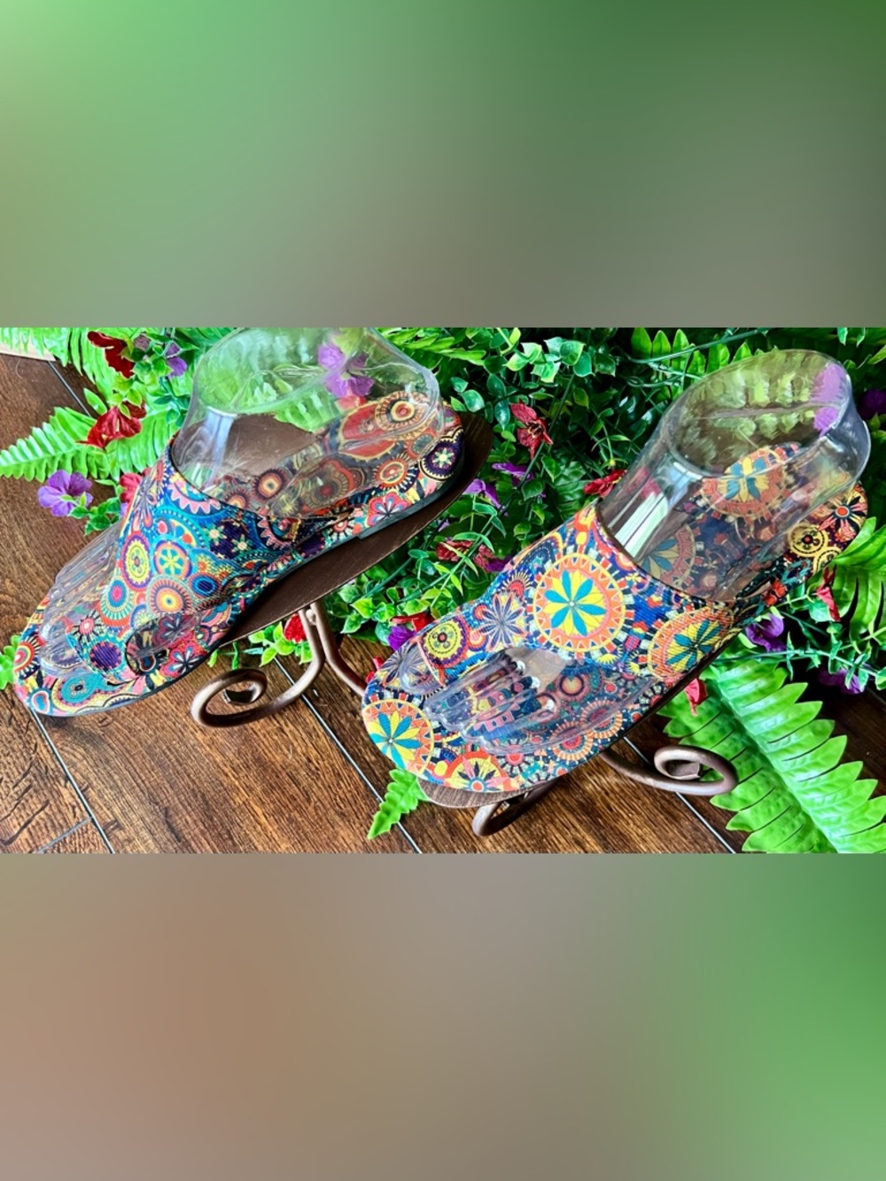 NWT Multicolor Patterned Women’s Sandals-Size 7 - Picture 5 of 7